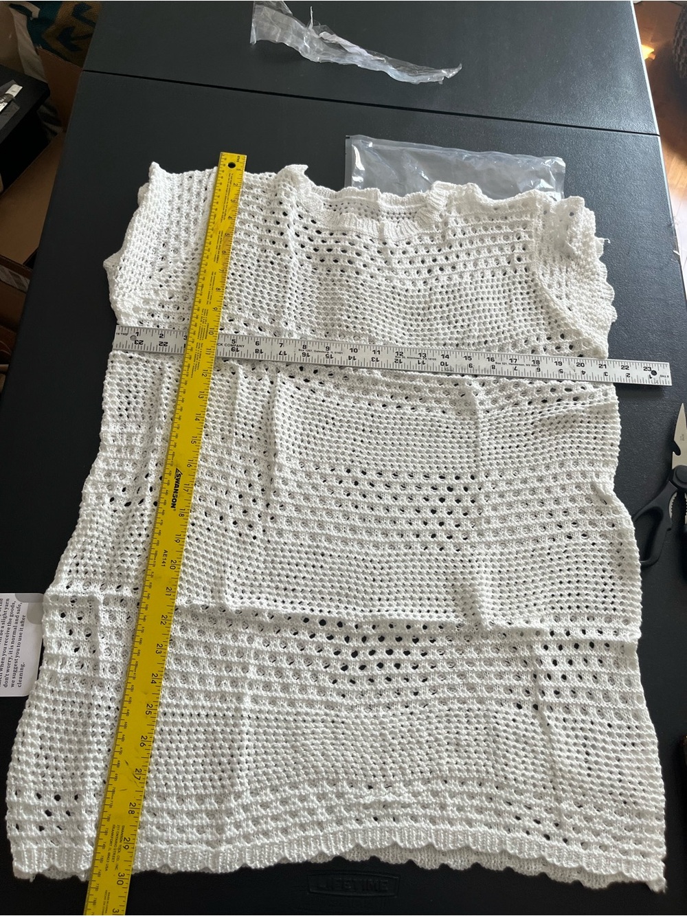 White Crochet Beach Coverup Top
